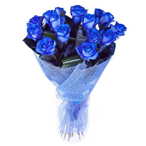 Фото товара 17 синих роз (крашеных) в Черноморске