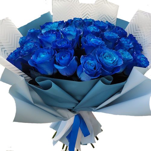 Фото товара 33 синие розы (крашеные) в Черноморске