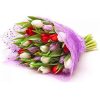 Фото товара 21 пурпурный тюльпан в крафт в Черноморске