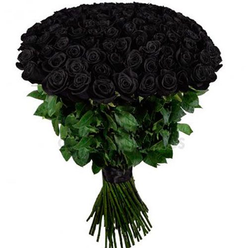 Фото товара 101 чёрная роза в Черноморске
