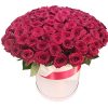Фото товара 101 роза красная в шляпной коробке в Черноморске