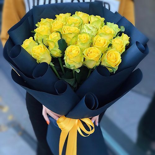 Фото товара Траурный букет жёлтых роз в Черноморске