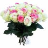 Фото товара 33 кремовые и розовые розы в Черноморске
