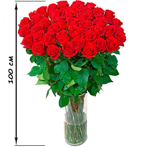 Фото товара 35 высоких роз (100 см) в Черноморске