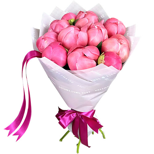 Фото товара 11 розовых пионов в Черноморске