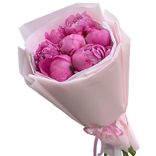 Фото товара 7 розовых пионов в Черноморске
