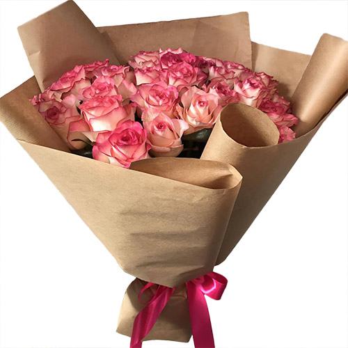 Фото товара 25 розовых роз в Черноморске